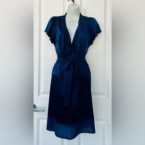 BCBG Sapphire Blue Silk Dress